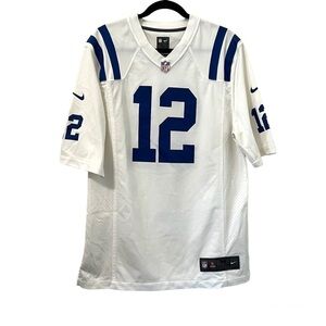 Nike NFL Andrew Luck #12 Indianapolis Colts White & Blue Jersey